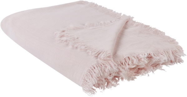 Tagesdecke HALPOLA Baumwolle 200 x 220 cm Rosa Kein Muster