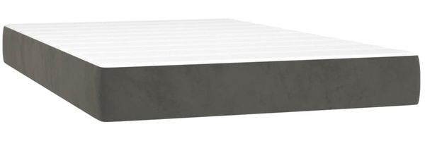 Boxspringbett mit Matratze & LED, Samt Dunkelgrau, 120x200 cm Bild 6