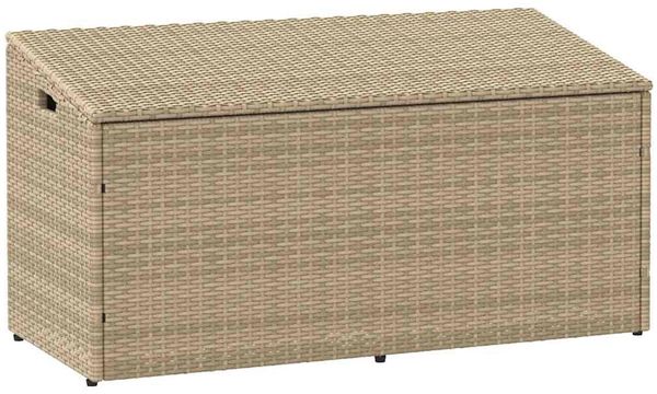 vidaXL Garten-Aufbewahrungsbox Beige 110 x 50 x 58 cm Poly Rattan 4104072