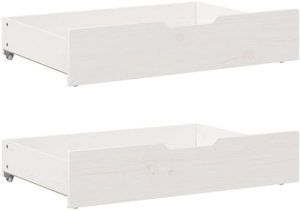 vidaXL Massivholzbett ohne Matratze Weiß 135x190 cm Kiefernholz 3301726 Bild 6