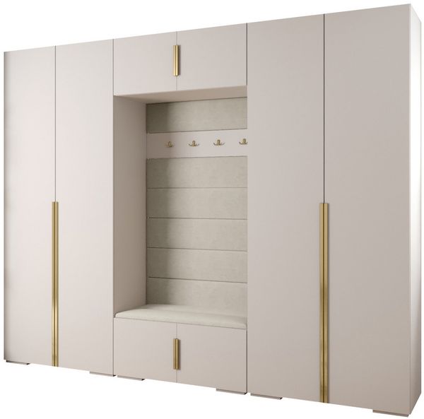 ABIKS MÖBEL Kompaktgarderobe INOVA 1 SATZ 9 Möbelset, Garderobe mit Kleiderstange und Regalen