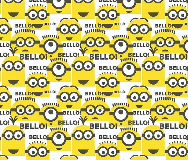 Global Labels Spannbettlaken Minions Renforcé Spannbetttuch Bello Bettlaken 100x200cm, Renforcé, Gummizug: Rundumgummizug, (1 Stück), Spannbettlaken für alle Minions Fans, Rundgummi, Baumwolle