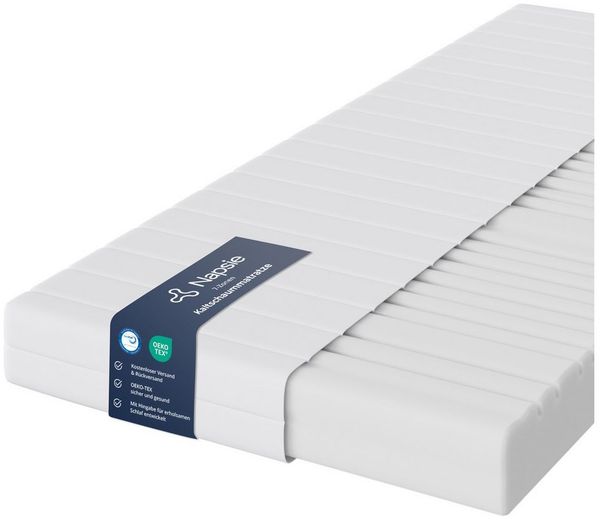 Kaltschaummatratze 7-Zonen Rollmatratze mit waschbarem Bezug, 12 / 16 / 18 / 22 cm Höhe, Napsie, H3 mittelfest, Ideal für Kinder-, Hochbetten und Gästezimmer