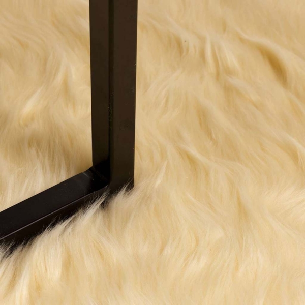 vidaXL Kunstschaffell Teppich Creme 100 x 200 cm Polyester 42021503 Bild 2