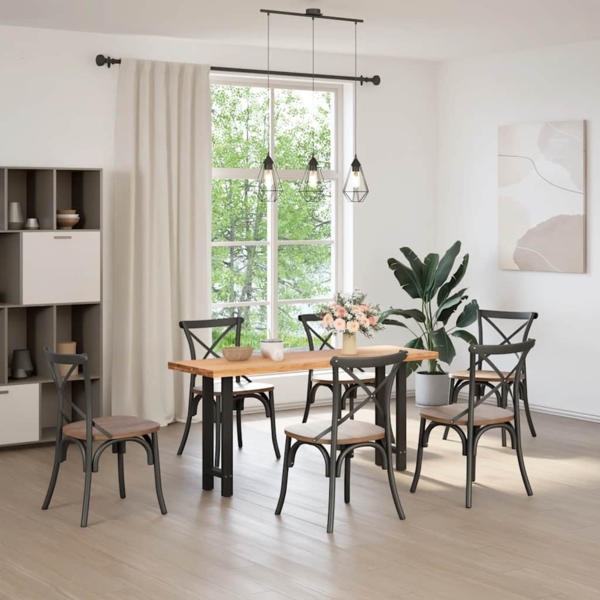 vidaXL Konsolentischbeine Schwarz 2 Stk. 28x(72-73) cm Stahl 4013292