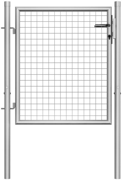 vidaXL Gartentor verzinkter Stahl 100 x 75 cm Silber 144755