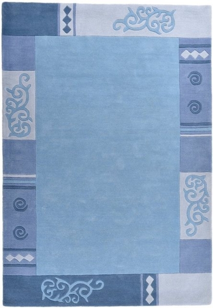 THEKO Wollteppich Ambadi, rechteckig, Höhe: 14 mm, reine Schurwolle, handgetuftet, mit Bordüre, modern Bild 4