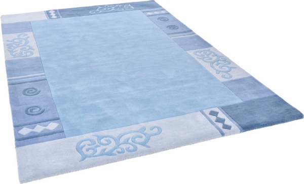 THEKO Wollteppich Ambadi, rechteckig, Höhe: 14 mm, reine Schurwolle, handgetuftet, mit Bordüre, modern Bild 2