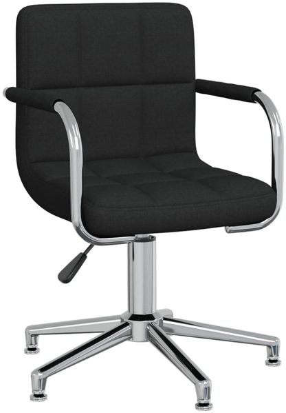 vidaXL Esszimmerstuhl Drehbar Schwarz Stoff 3088068