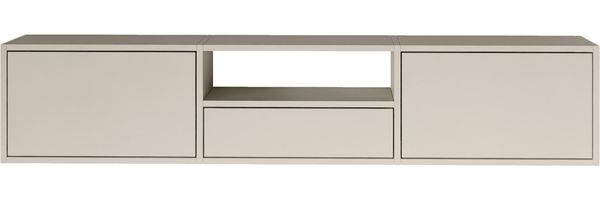 Selsey 'Framme' hängendes TV-Board mit drei Klappen und einer Ablage, Kaschmirgrau, 150 cm Bild 6