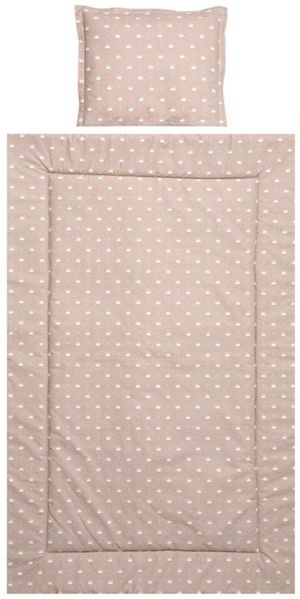 Lorelli Kinderbettwäsche 3-teilig, Decke 140x95 Kissen 43x35 Laken 150x100 weiß beige Bild 2