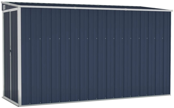 vidaXL Anbauschuppen Anthrazit 118x288x178 cm Verzinkter Stahl 316227