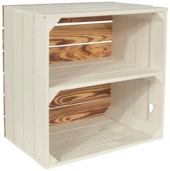 CHICCIE Weinregal Wino Flaschenregal aus Holz Greta Weiß 1x Regal, 1-tlg.