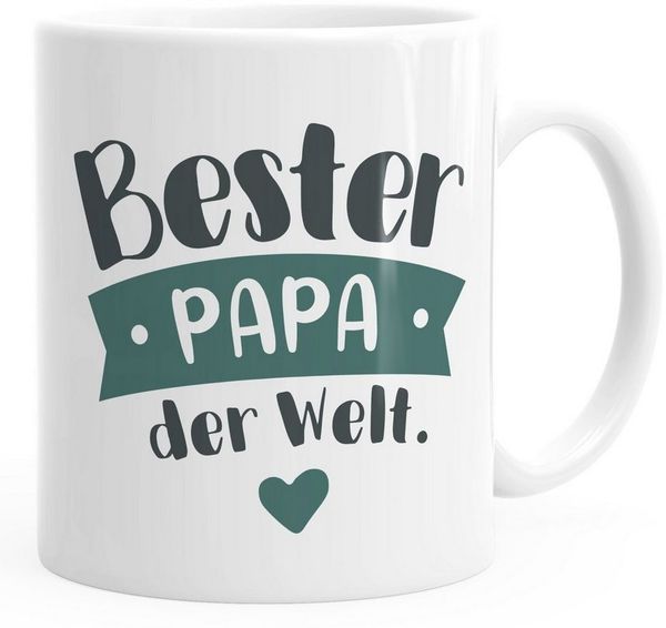 MoonWorks Tasse Kaffee-Tasse Beste/r Mama/Papa der Welt Geschenk Mütter Väter Geburtstag Weihnachten Danke sagen Moonworks®, Keramik