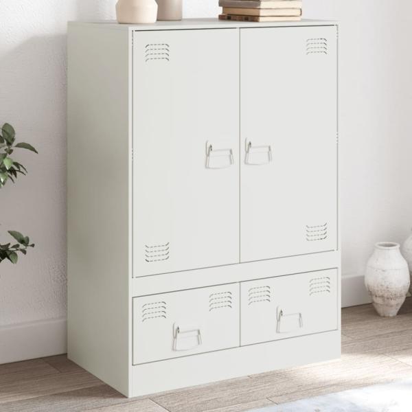 vidaXL Highboard Weiß 67x39x95 cm Stahl 841810