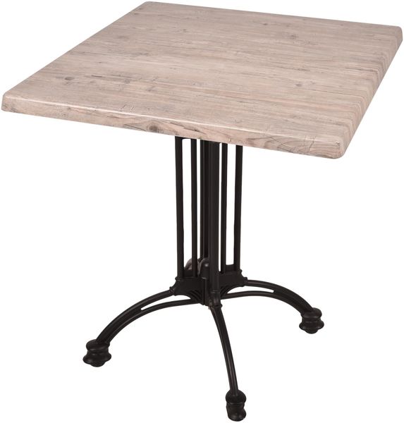Bistrotisch JELENA 70x70cm Qudratisch Hellbraun Holz | Cafétisch Bartisch Gartentisch Outdoor-Esstisch