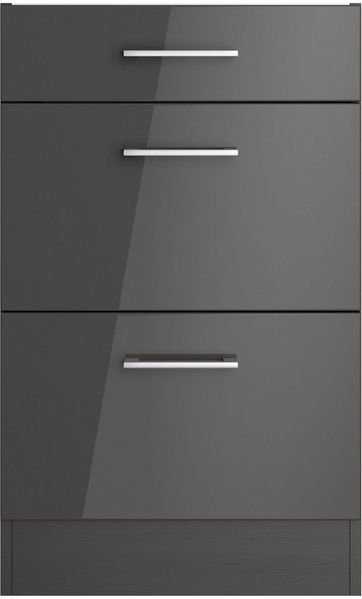 KOCHSTATION Unterschrank KS-Milan Auszugschrank 50 cm, matte oder hochglänzende Fronten