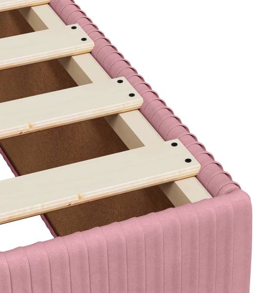 vidaXL Boxspringbett mit Matratze Rosa 120x190 cm Samt 3292303 Bild 11