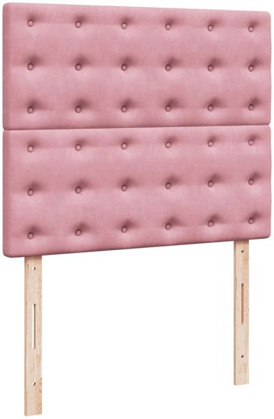 vidaXL Boxspringbett mit Matratze Rosa 120x190 cm Samt 3292303 Bild 7