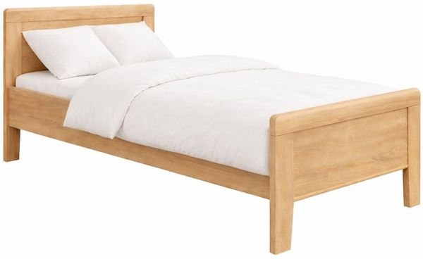 Seniorenbett 90x190 Eiche sägerauh Komfortbett höhenverstellbar - (3144)