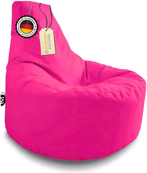 Patchhome Gamer Sitzsack, bereits befüllt, Polyester pink, Ø 80 cm