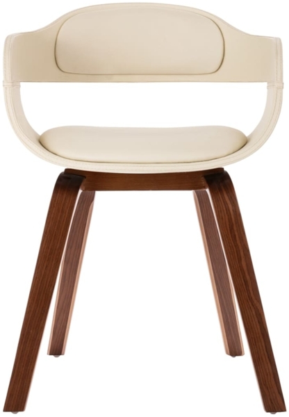 vidaXL Esszimmerstuhl Weiß Bugholz und Kunstleder 327330