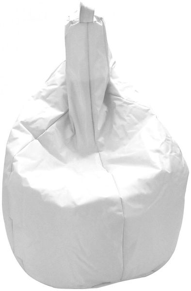 Dmora Pouf Angillina, Mehrzwecksessel, Sitzsack, Hockerhocker, Made in Italy, 80x80 h120 cm, Weiß
