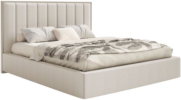Selsey 'Togents' Polsterbett 140x200 mit Chenillebezug, Hellbeige