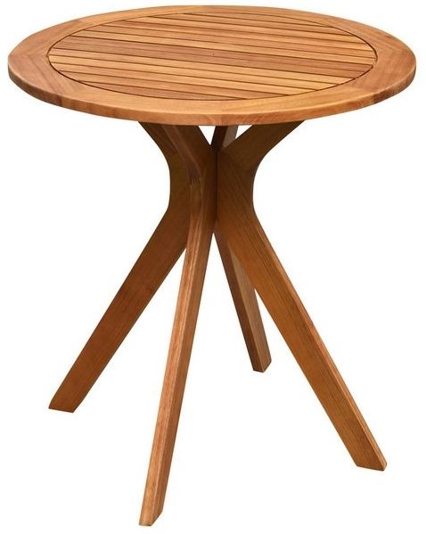 KOMFOTTEU Gartentisch, Ø70cm Beistelltisch, mit stabilem Kreuzbein Bild 4