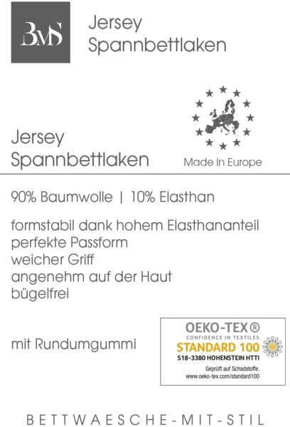 Bettwaesche-mit-Stil Jersey Spannbettlaken hellbraun 140 – 160 x200cm Höhe bis 30cm Bild 3