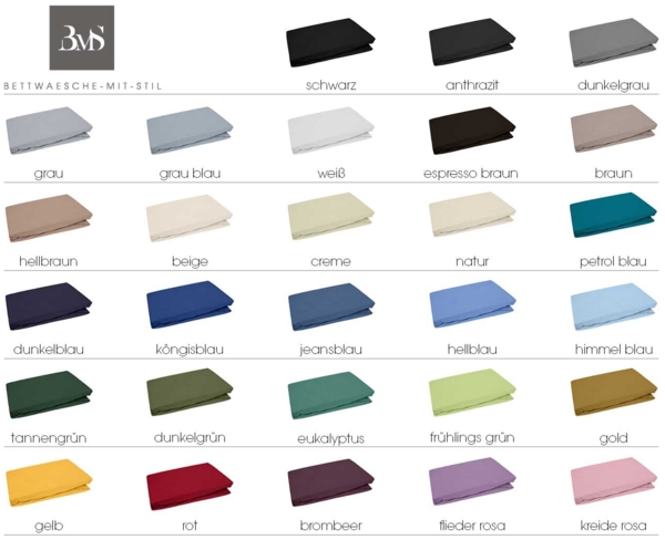 Bettwaesche-mit-Stil Jersey Spannbettlaken hellbraun 140 – 160 x200cm Höhe bis 30cm Bild 2