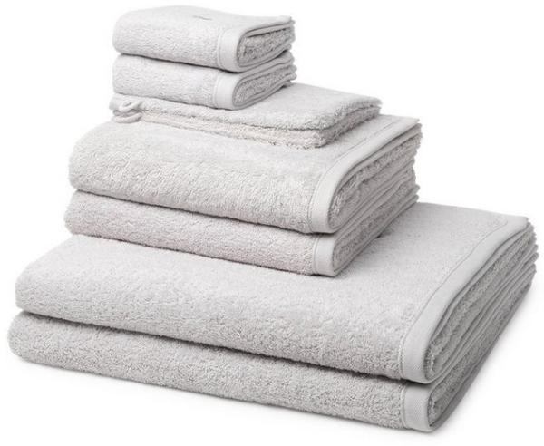 Ross Vita 8 tlg. Frottier-Set - 2 X Handtuch (50 X 100cm), 2 X Duschtuch (70 X 140cm), 2 X Gästetuch (30 X 50cm), 2 X Waschhandschuh (16 X 22cm) - 520 g/m2 - Silber