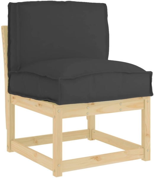 vidaXL Kissen Schwarz 50 x 40 x 12 cm Oxford-Stoff 42001462