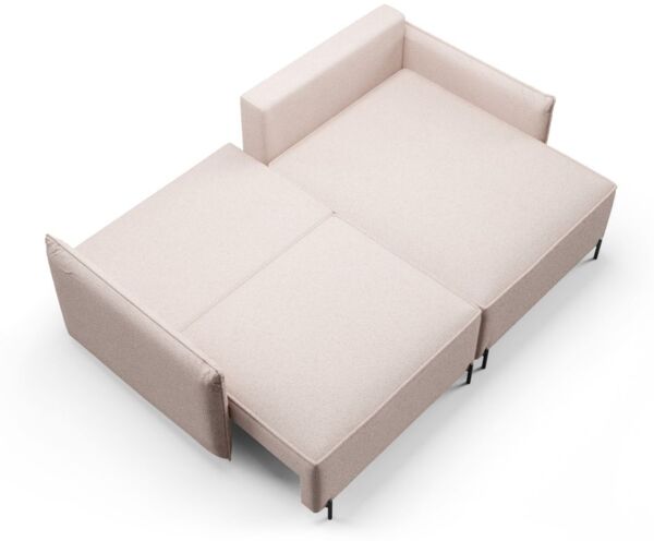 Ecksofa Schlafsofa BETTO Stoff Now or Never Grün Ottomane Rechts Bild 2