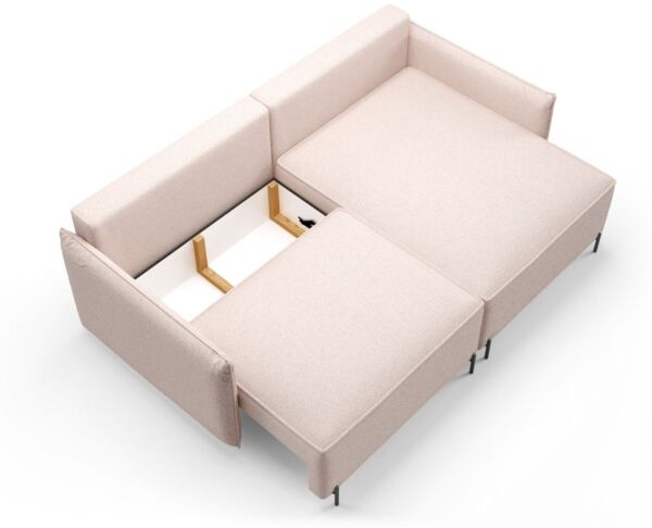 Ecksofa Schlafsofa BETTO Stoff Now or Never Grün Ottomane Rechts Bild 3