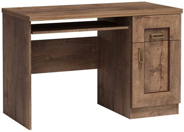 Lomadox Schreibtisch TEORA-161, in Lefkas Eiche Tastaturauszug 1 Tür 1 Schublade 118x78,5x59,5 cm