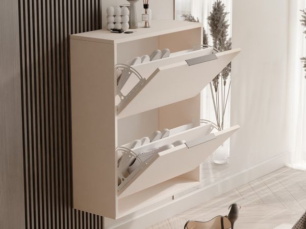 Beautysofa Schuhschrank MUNO mit 2 Türen (verschiedene Farbvarianten zur Auswahl)