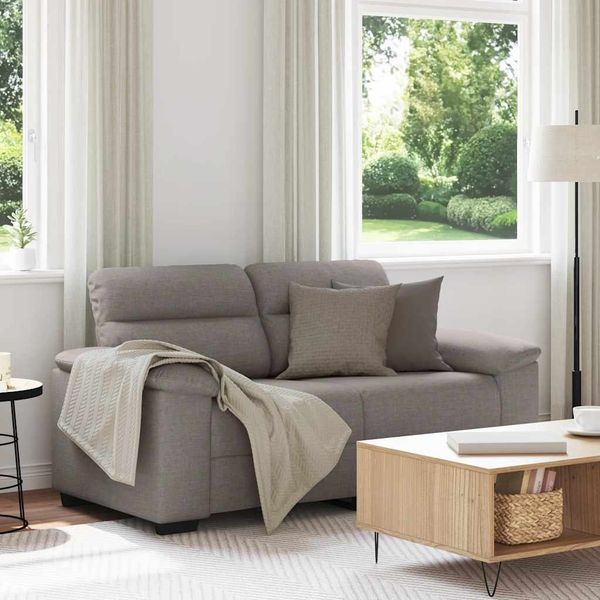 vidaXL 2-Sitzer-Sofa Taupe 160x81x84 cm Stoff 4105303