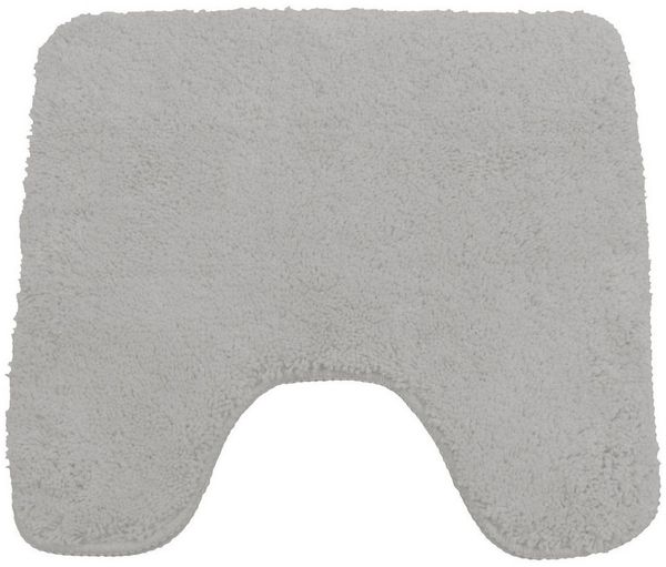 NYVI Badematte WC Vorleger mit Ausschnitt NYVISpa Lasalle Weiß Toiletten Teppich, Höhe 20 mm, Polyester, Rutschfest, Saugstark, Schnell Trocknend, Fußbodenheizung geeignet