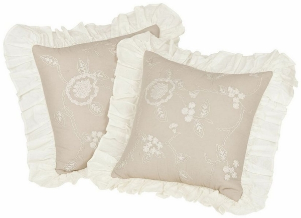 Mirabeau Kissenhülle Kissenhülle 2er Set Clarissa grau, (2 Stück)