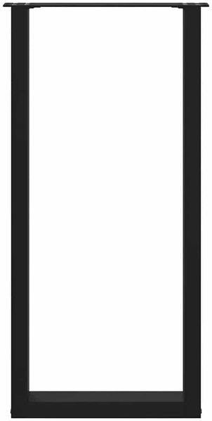 vidaXL Bartischbeine U-Form 2 Stk. Schwarz 50x(100-101) cm Stahl 4013232 Bild 5