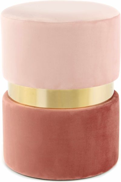 Hocker Gipsy 825 Hellrosa / Gold / Dunkelrosa
