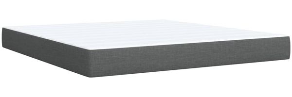 vidaXL Boxspringbett mit Matratze Dunkelgrau 180x200 cm Stoff 3288275 Bild 9