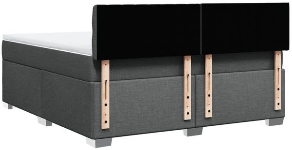 vidaXL Boxspringbett mit Matratze Dunkelgrau 180x200 cm Stoff 3288275 Bild 12