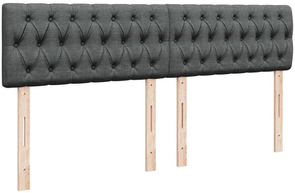vidaXL Boxspringbett mit Matratze Dunkelgrau 180x200 cm Stoff 3288275 Bild 7