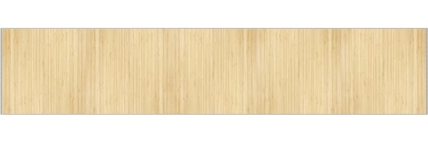 vidaXL Teppich Rechteckig Hell Natur 100x1000 cm Bambus 376969