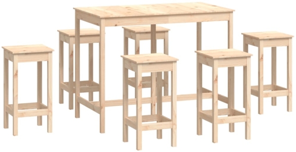 7-tlg. Bar-Set Massivholz Kiefer [3124707]