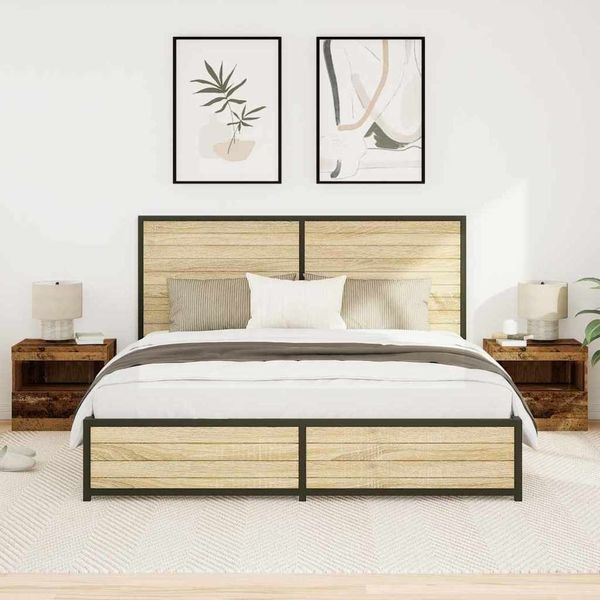 vidaXL Nachttisch 2 pcs Altholz 50 x 40 x 45 cm Holzwerkstoff 862181