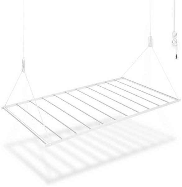 Natural Goods Berlin Deckenwäschetrockner SWING, Metall, rostfreier, pulverbeschichteter Wäscheständer, Innen & Außen