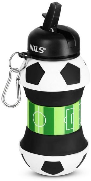 Nils Trinkflasche Faltflasche "Fußball" faltbare Trinkflasche für unterwegs 550ml